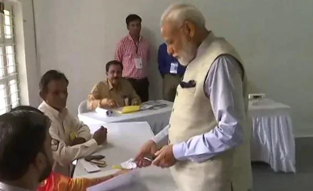 PM After Voting In Ahmedabad Says Voter ID More Powerful Than IED