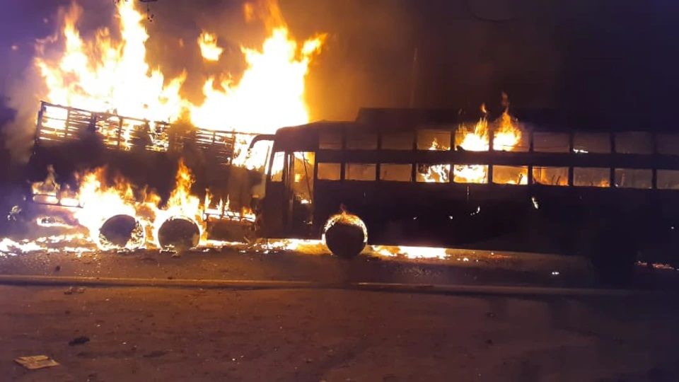 In UP, 20 feared dead as bus collides with truck, bursts into flames